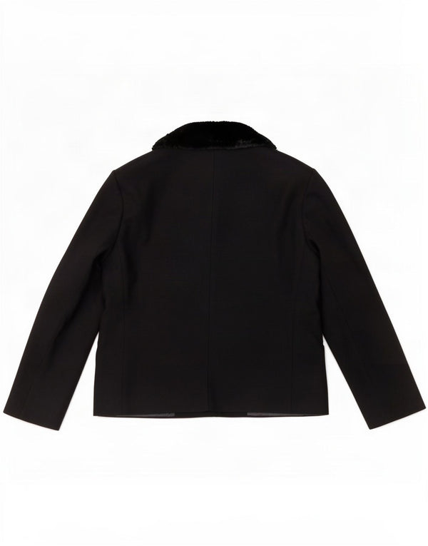 Blazer pentru femei Zara cu mâneci 3/4 UK 12 Mediu Bleumarin Colorblock