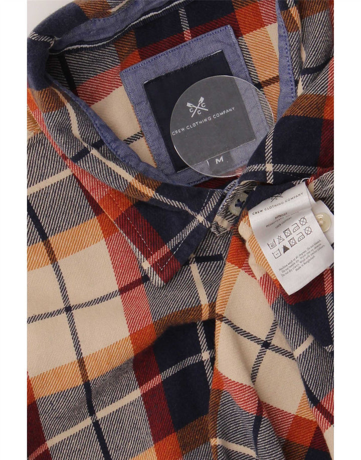 Crew Clothing Cămașă de flanel pentru bărbați, bumbac cu carouri, albastru marin mediu