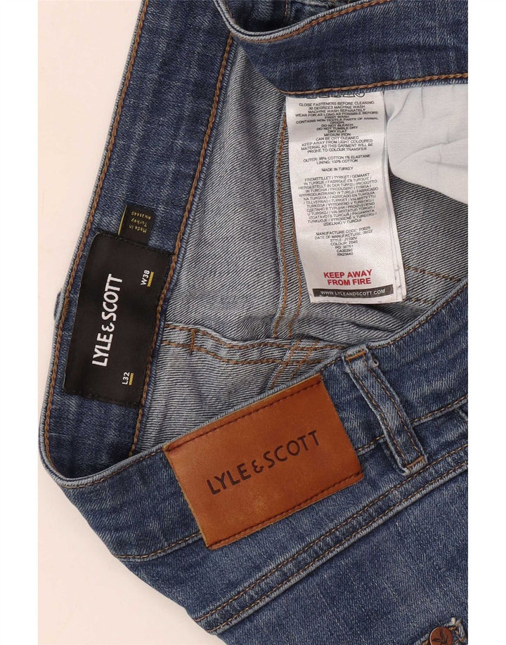 Blugi drepti pentru bărbați Lyle & Scott W38 L32 Bumbac albastru