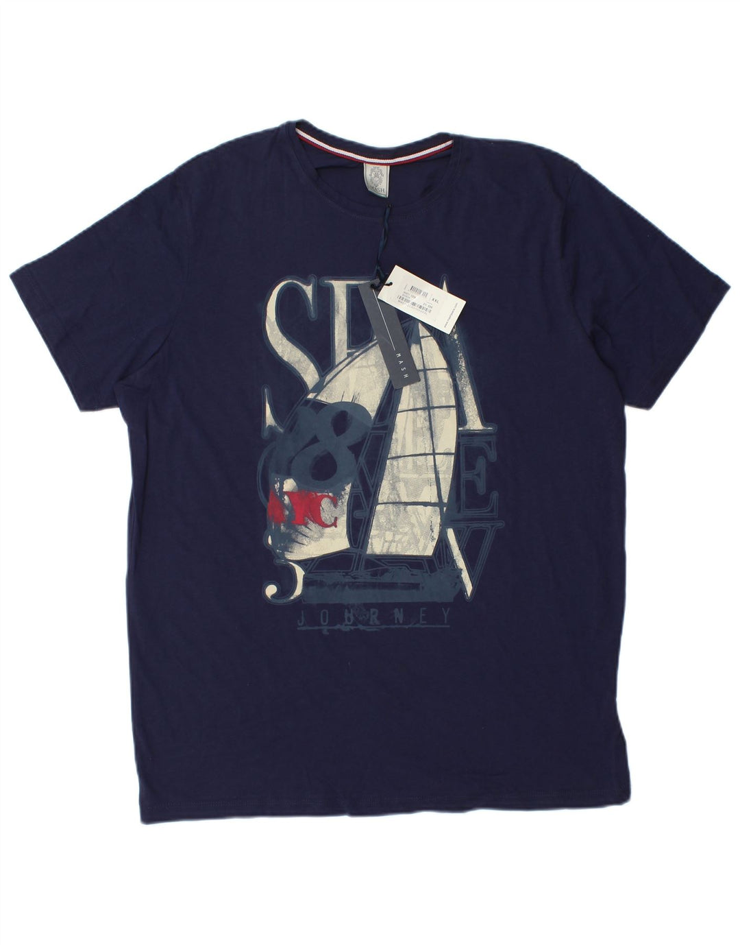 Tricou grafic pentru bărbați MASH Top 2XL bumbac bleumarin