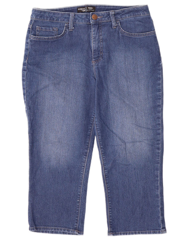Jeans Capri Riders Lee pentru femei cu talie medie US 10 Large W32 L21 Blue Bumbac