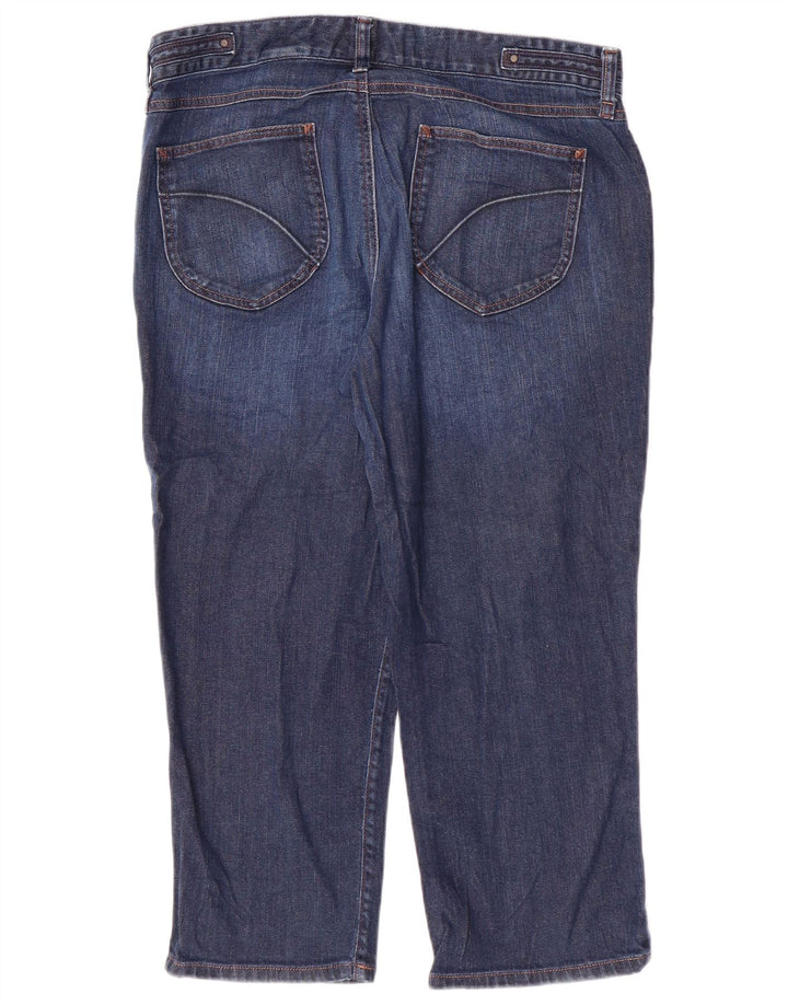 EDDIE BAUER Blugi Capri înalți pentru femei US 12 mare W34 L23 bumbac bleumarin