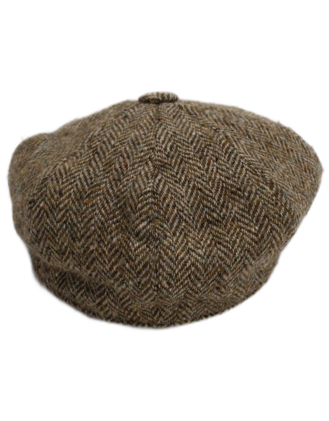 Șapcă plată pentru bărbați Harris Tweed, lână nouă, gri, în spinare, clasică