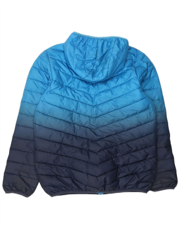 Jachetă căptușită cu glugă pentru băieți Ellesse, 13-14 ani, poliester color bloc albastru