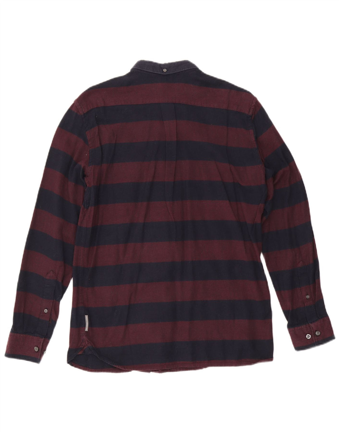 Cămașă de flanel pentru bărbați French Connection, bumbac cu dungi Burgundy mediu