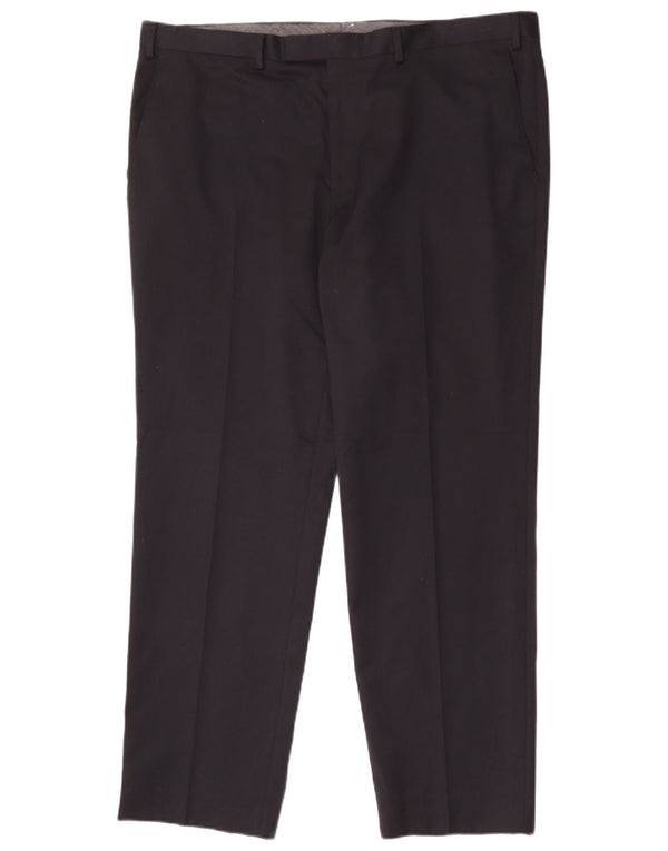 Marks & Spencer Pantaloni de costum drepți croiți pentru bărbați L40 L31 bleumarin