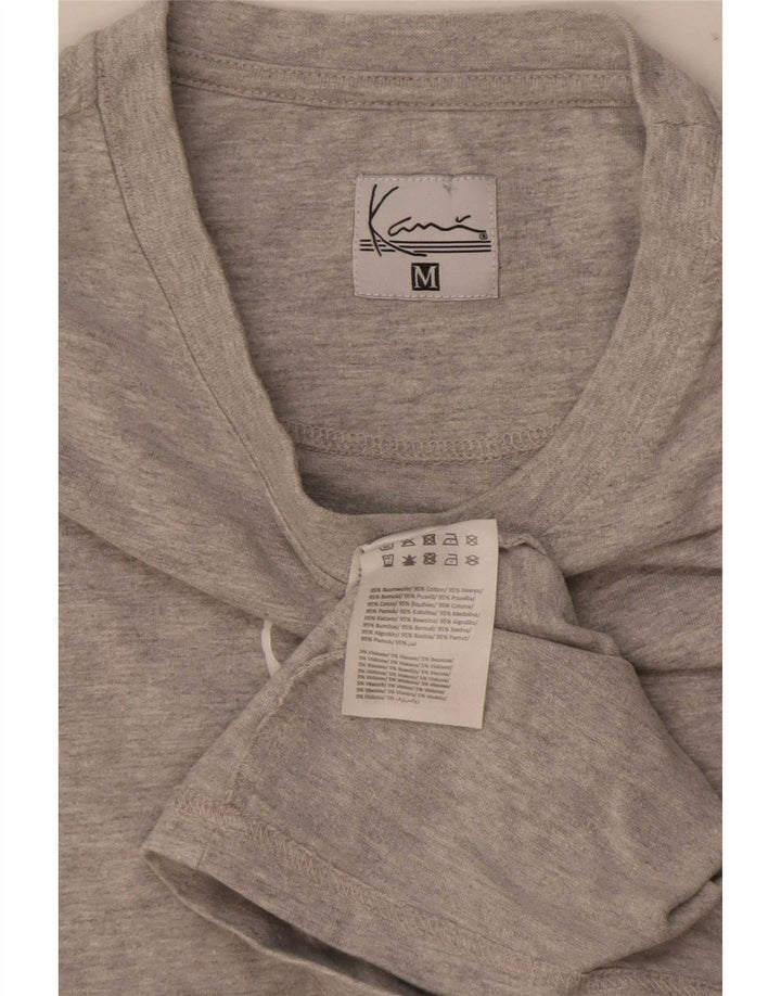 Tricou cu grafic Karl Kani pentru bărbați Top din bumbac cu pete gri mediu
