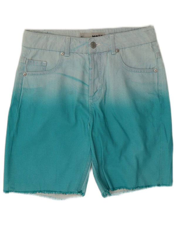 Pantaloni scurți din blugi pentru femei Topshop W25 XS Blue Tie Dye Bumbac