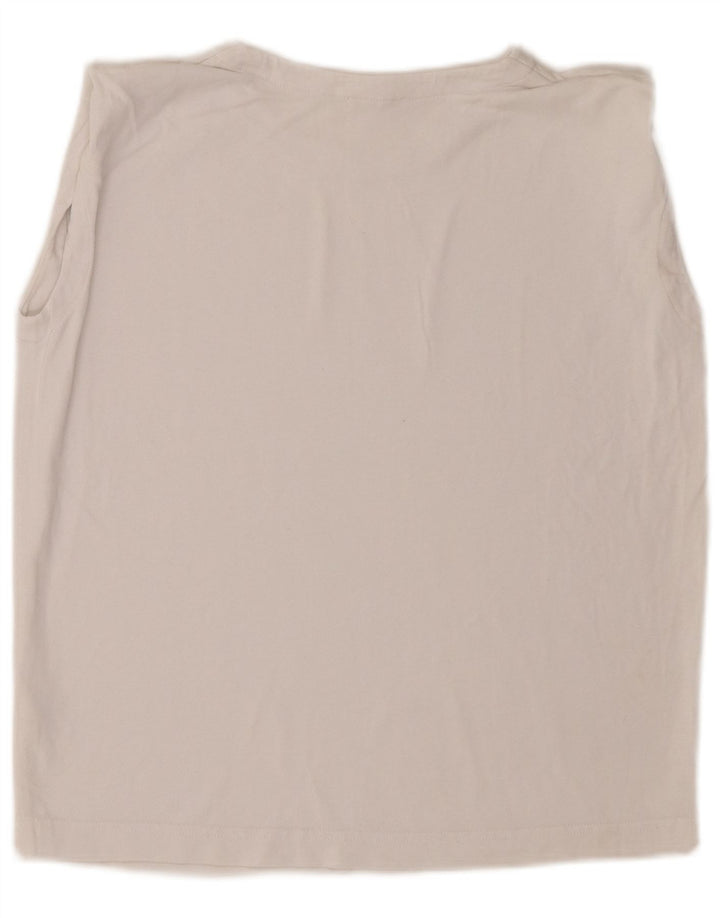 Cos Womens Oversized Vest Top UK 6 XS Bumbac alb