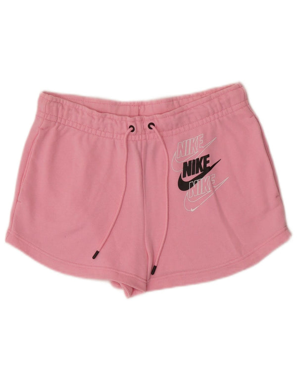 Pantaloni scurti sport grafic Nike pentru femei UK 10 Small Pink