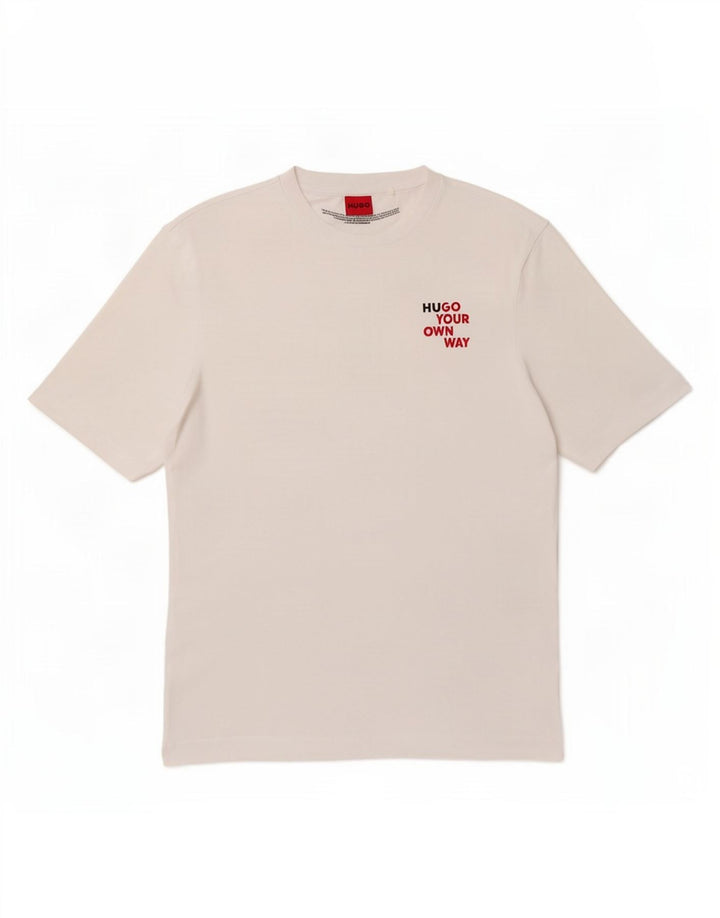 Tricou grafic pentru bărbați Hugo Boss Top mediu alb