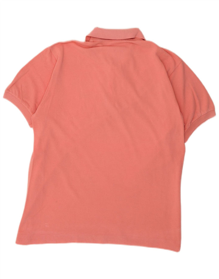 Tricou polo Lacoste pentru bărbați, mărimea 4, bumbac roz mediu