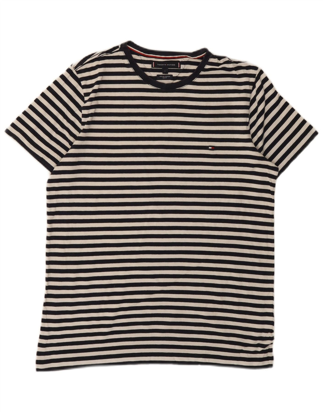 TOMMY HILFIGER Tricou pentru femei Slim Fit Top UK 14 Large Black Striped