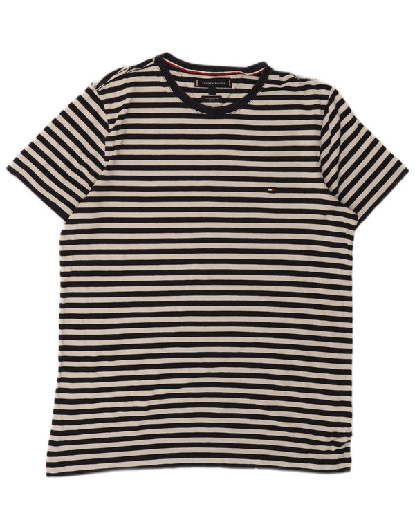 TOMMY HILFIGER Tricou pentru femei Slim Fit Top UK 14 Large Black Striped