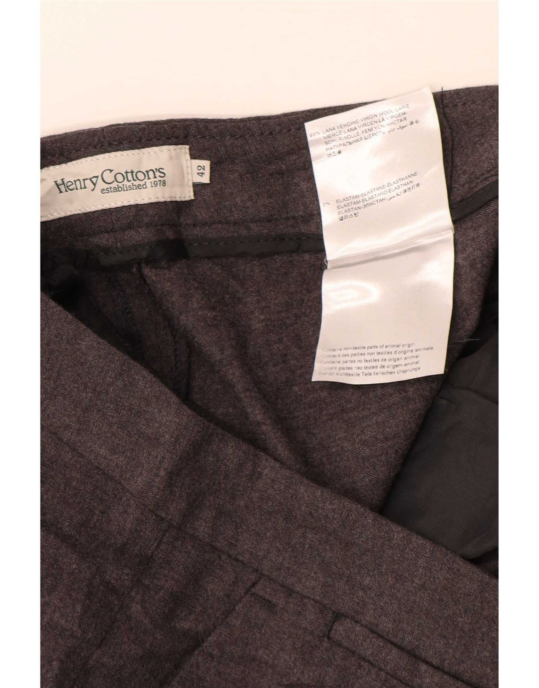 Pantaloni de costum subțiri pentru femei Henry Cottons IT 42 Medium L30 L26 Lână gri