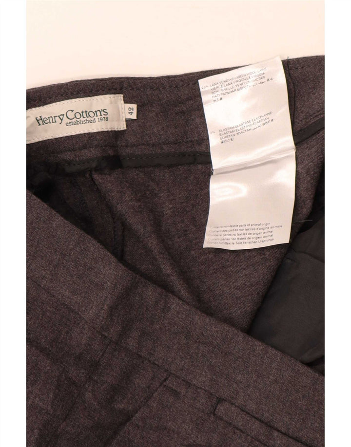 Pantaloni de costum subțiri pentru femei Henry Cottons IT 42 Medium L30 L26 Lână gri