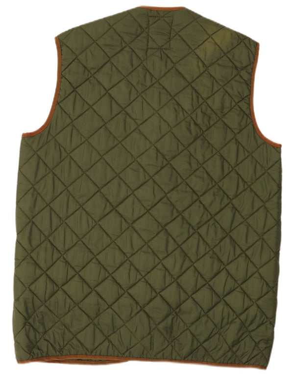 Gilet vintage pentru bărbați matlasat UK 40 Large Green