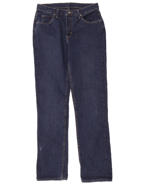 Blugi drepti pentru femei Lee US 12 Large W32 L35 Bumbac bleumarin