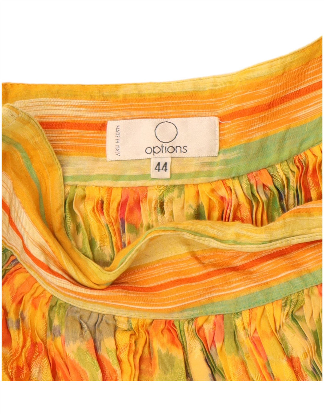 Opțiuni Fusta Maxi Evazată Femei IT 44 Medium W28 Viscoză Florală Galbenă