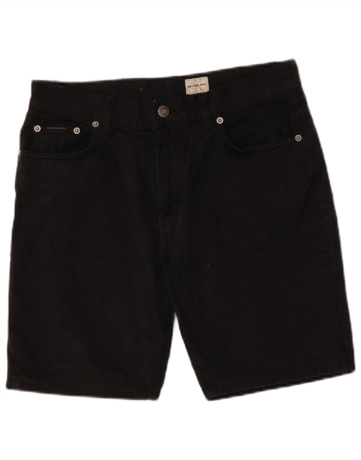 Pantaloni scurți din denim pentru bărbați CALVIN KLEIN W31 bumbac mediu negru