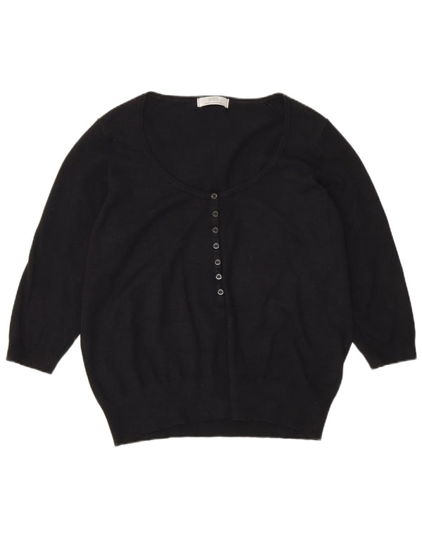 Pulover bolero pentru femei Marks & Spencer cu mâneci 3/4 UK 20 2XL, viscoză neagră