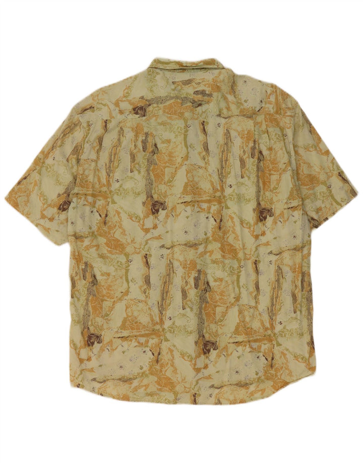 Camasa cu maneca scurta cu model abstract pentru barbati Rodrigo Marimea 42 Bumbac verde mare
