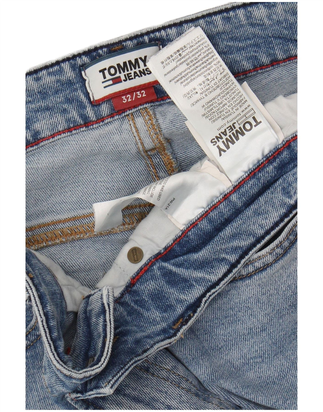 Blugi subțiri pentru bărbați TOMMY HILFIGER L32 L32 Bumbac albastru
