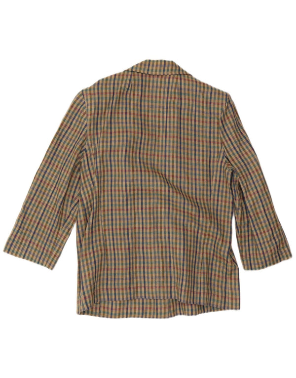 Jachetă vintage pentru femei cu 2 nasturi, UK 18 XL, multicoloră
