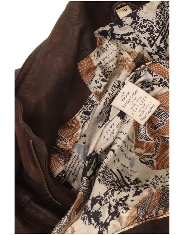 Palton din piele pentru bărbați VINTAGE EU 50 Maro din piele maro