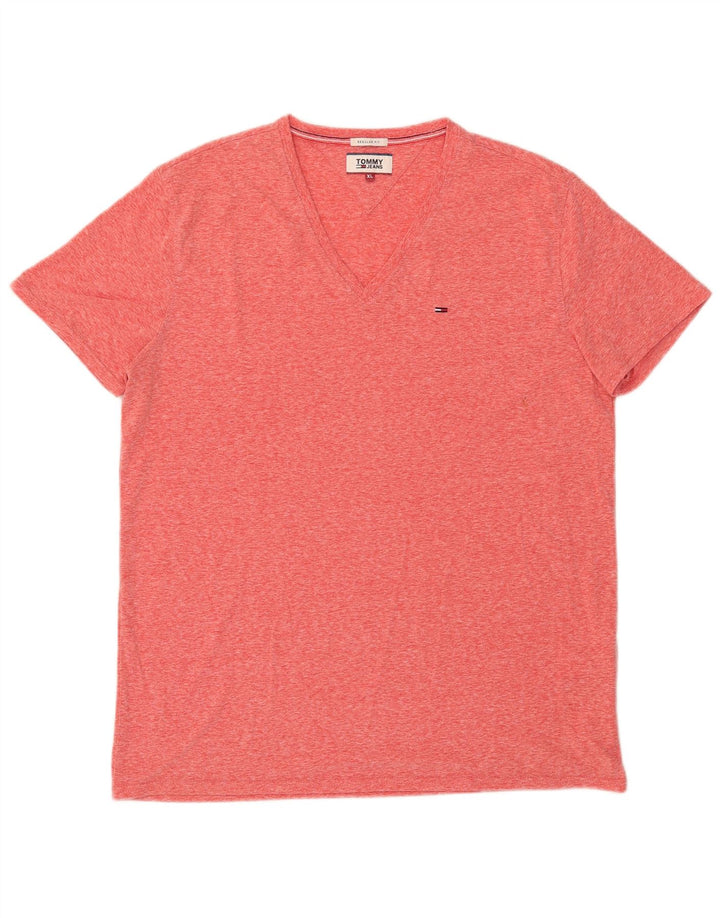 Tricou Tommy Hilfiger pentru bărbați, cu croiala normală, XL, poliester cu pături roșii