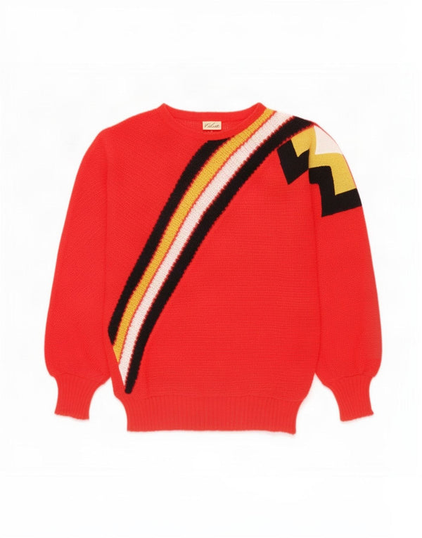 Pulover Colette pentru femei cu gât de barcă UK 14 Medium Red Colorblock