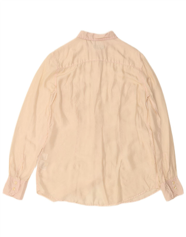 Bluză cămașă pentru femei FRED PERRY UK 14 mare, bej, mătase