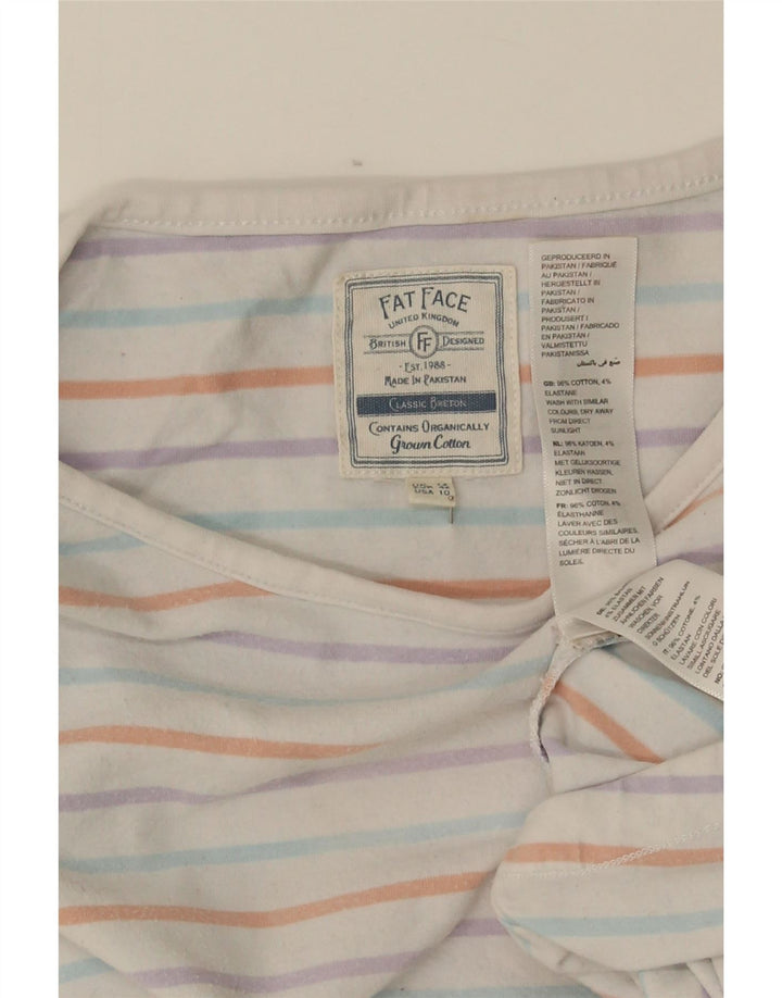 Fat Face Top pentru femei cu mânecă lungă UK 14 Medium, multicolor, bumbac cu dungi