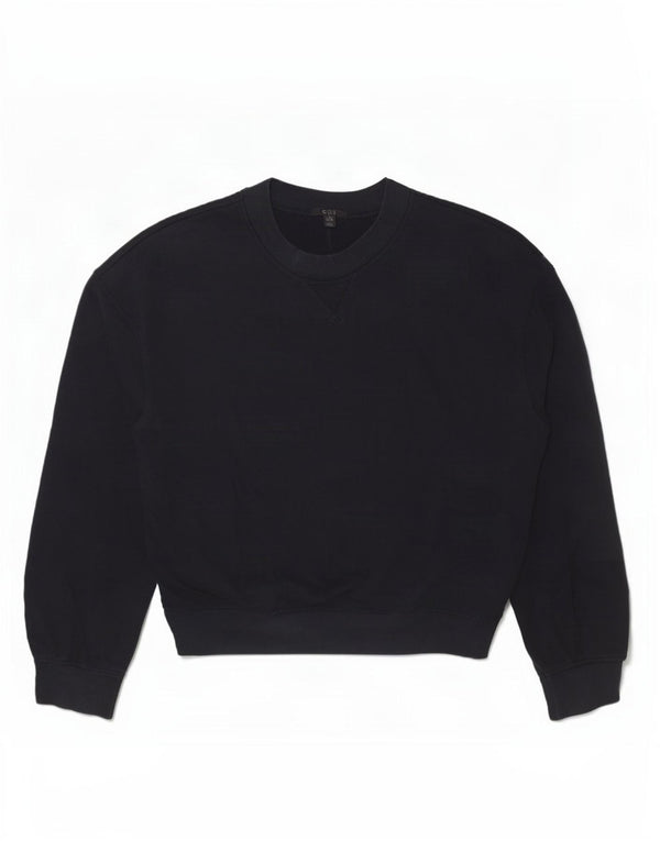 Cos Pulover supradimensionat pentru femei UK 10 Bumbac negru mic