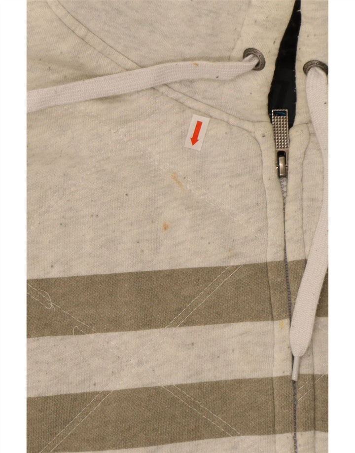 Pulover Rip Curl pentru bărbați, cu fermoar, bumbac cu dungi, gri mediu