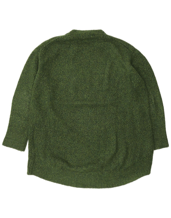 Pulover supradimensionat pentru femei Zara, cu gâtul turn, UK 10 Mic, verde, acrilic