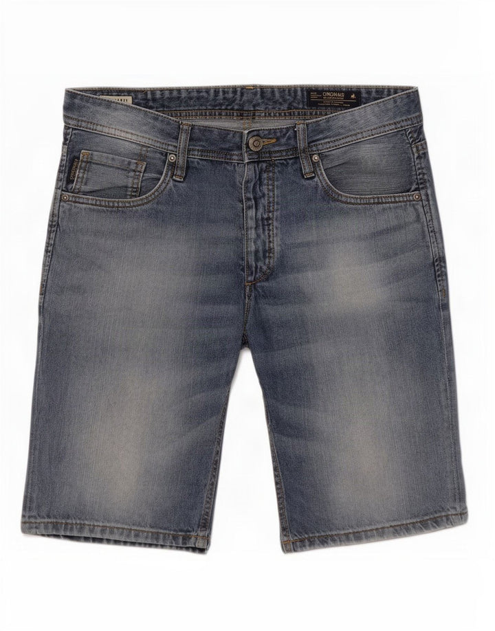 Pantaloni scurți din denim Jack & Jones pentru bărbați, mari W36, bumbac albastru