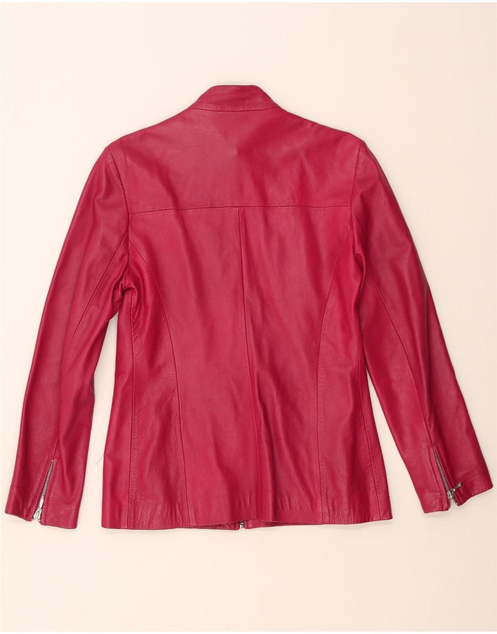 SARDAR Womens Leather Jacket UK 10 Small Pink Leather Vintage Sardar and Second-Hand Sardar from Messina Hembry 