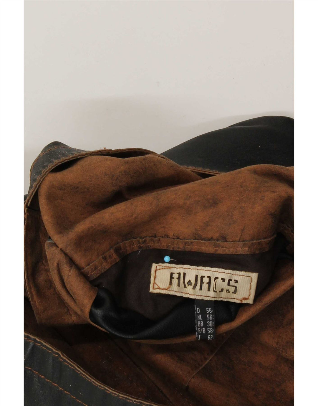 Jachetă de piele reversibilă vintage pentru bărbați EU 56 3XL maro