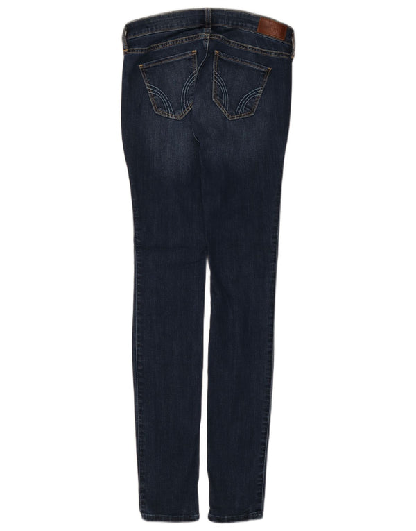 Hollister blugi super skinny pentru femei cu talie joasă US 0 XS W24 L30 albastru bumbac