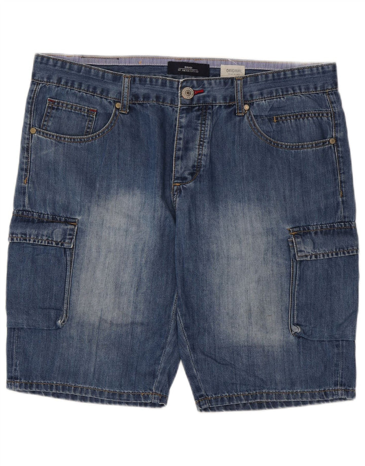 Pantaloni scurți din denim cargo pentru bărbați Brugi W36 Large Blue