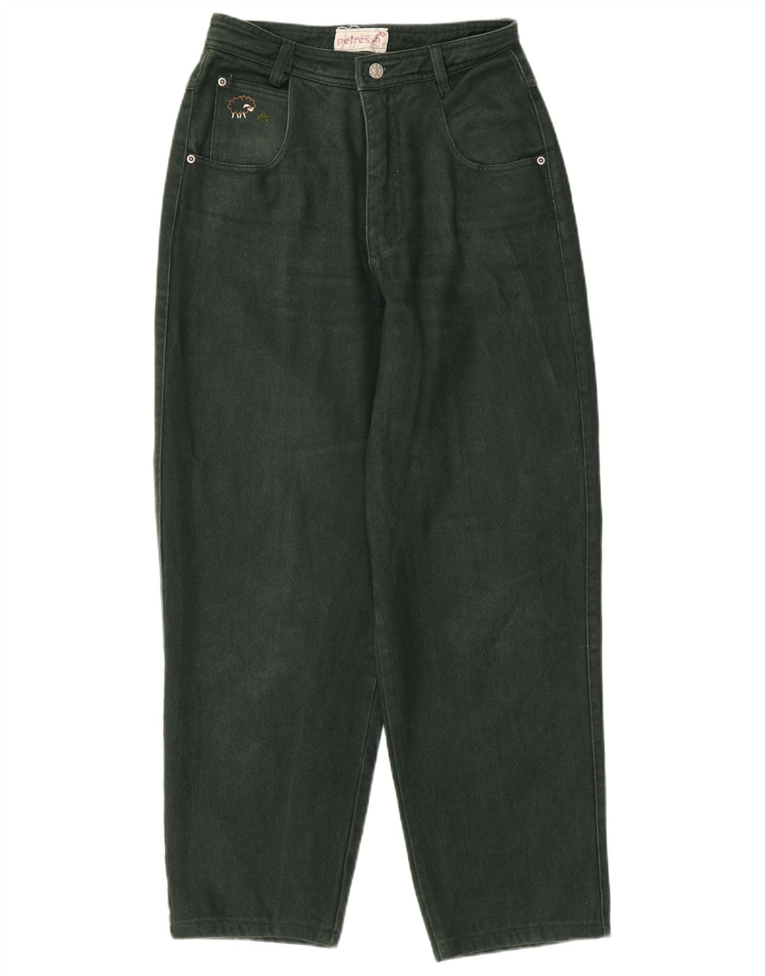 PETRESA Blugi conici pentru femei cu talie înaltă EU 36 Mici L26 L26 Bumbac verde