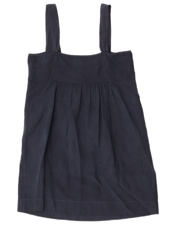 Bluză fără mâneci pentru femei Ralph Lauren UK 12 Medium Bleumarin Mătase