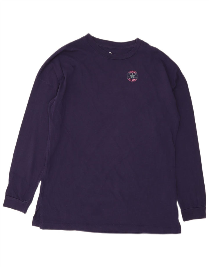 Top pentru femei CONVERSE cu mânecă lungă UK 14 mediu violet din bumbac