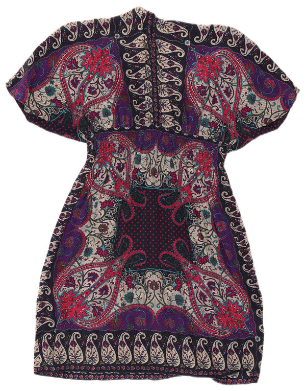 Rochie caftan pentru femei Warehouse UK 12 Medium Multicolor Paisley Silk