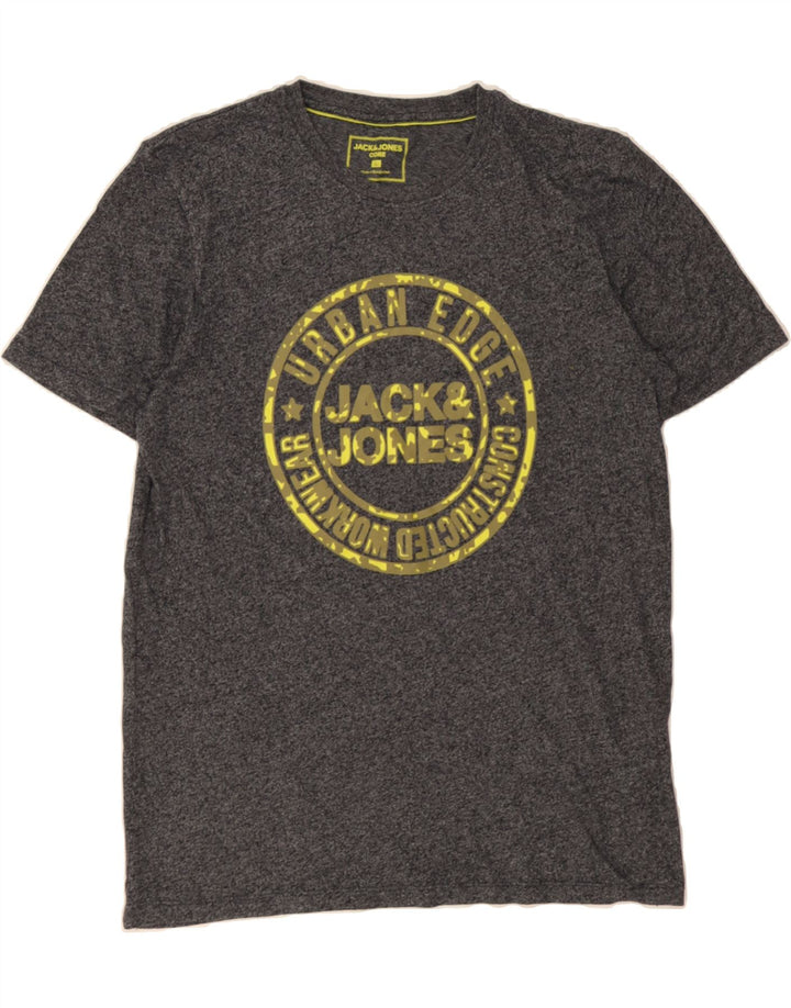 JACK & JONES Mens Graphic T-Shirt Top Large Grey Cotton Vintage Jack & Jones and Second-Hand Jack & Jones from Messina Hembry 