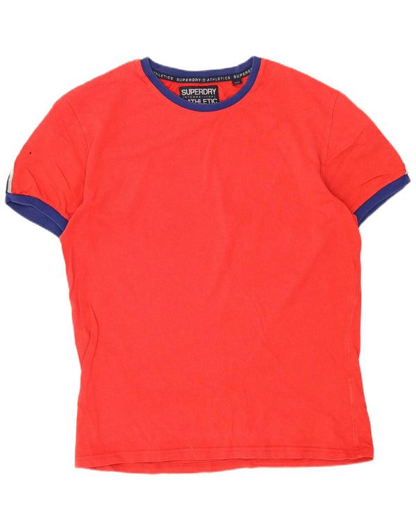 Tricou grafic pentru bărbați Superdry Top mare roșu din bumbac color bloc