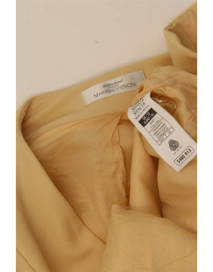 Jachetă pentru femei Marks & Spencer cu 3 nasturi, UK 22 3XL, bej, viscoză