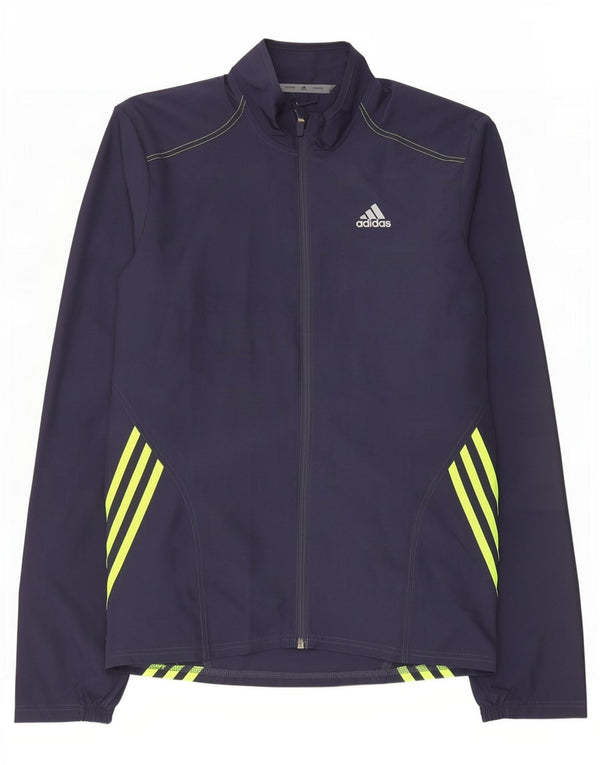 Jachetă de top pentru trening pentru bărbați Adidas, poliester bleumarin mic
