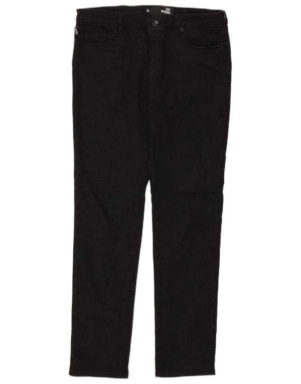 Blugi slim pentru femei Moschino W31 L30 bumbac negru